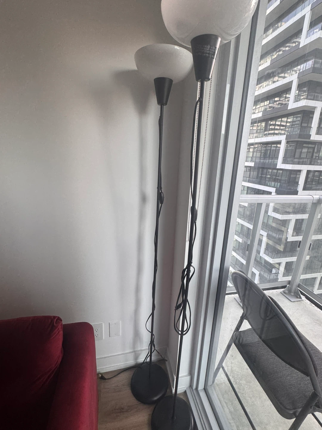 2 IKEA Floor Lamp Floor uplighter, black/white - photo 2