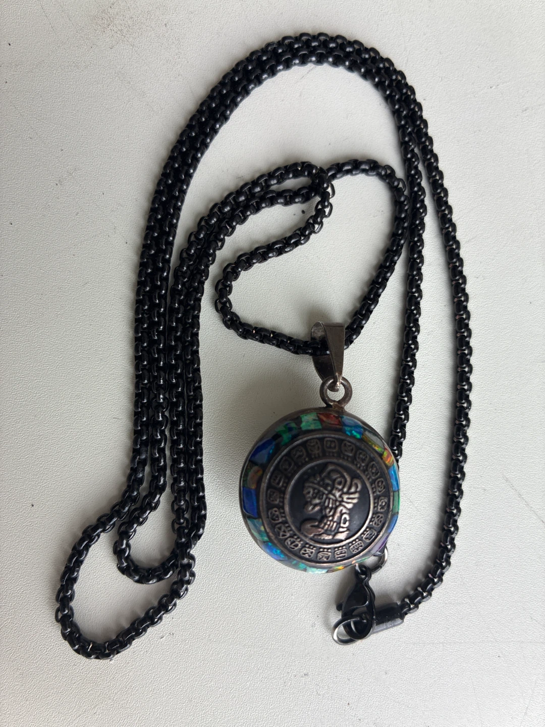 Pendant Necklace with Tribal Design