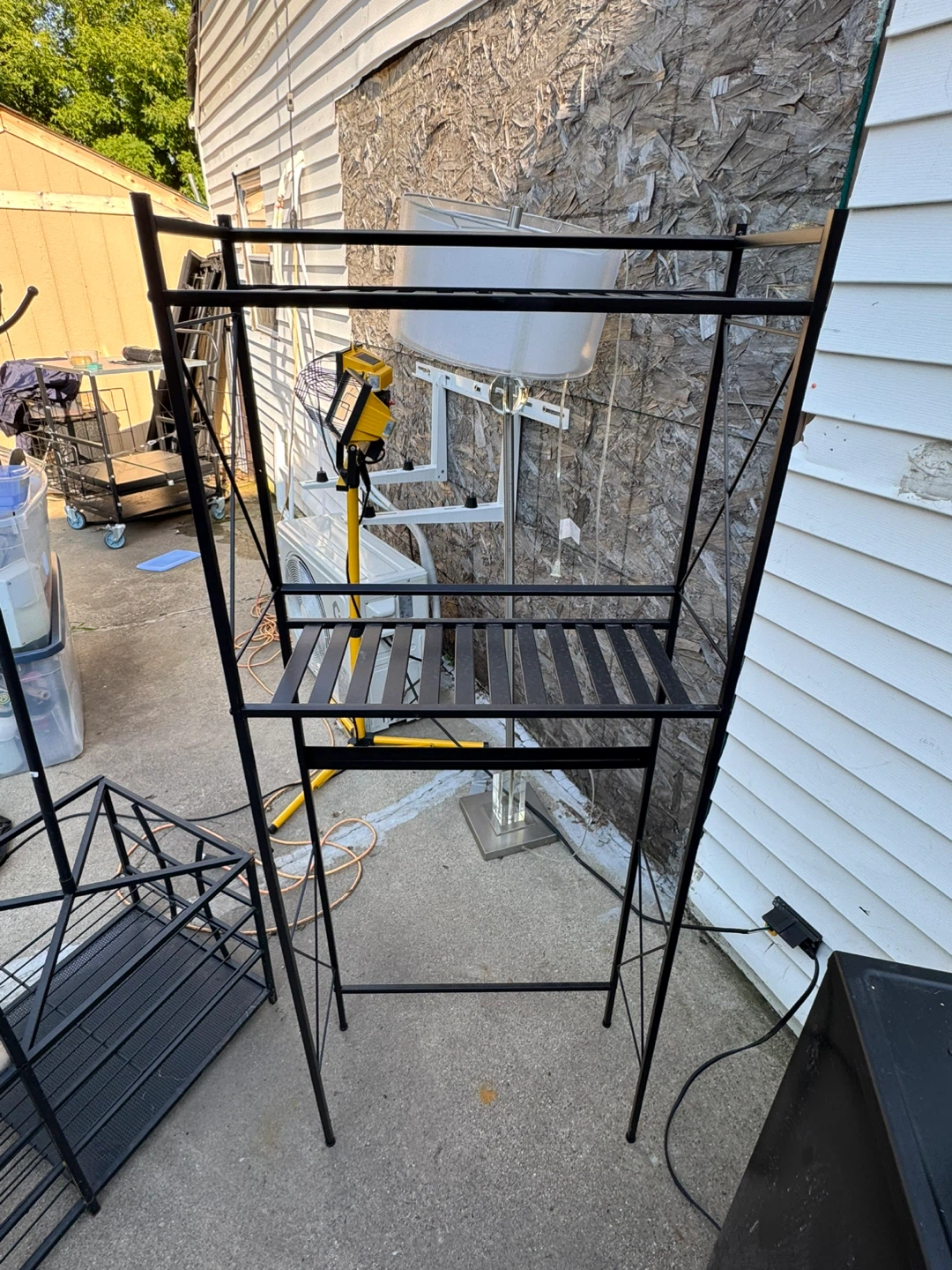 Black Metal Plant Stand Shelf
