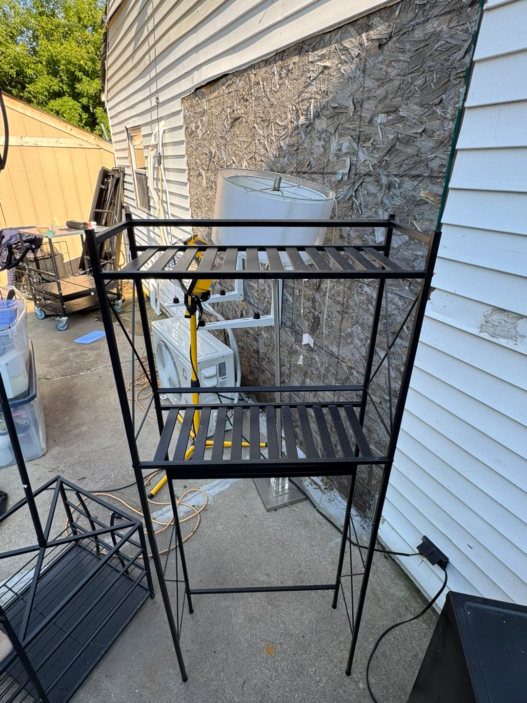 Black Metal Plant Stand Shelf - photo 2