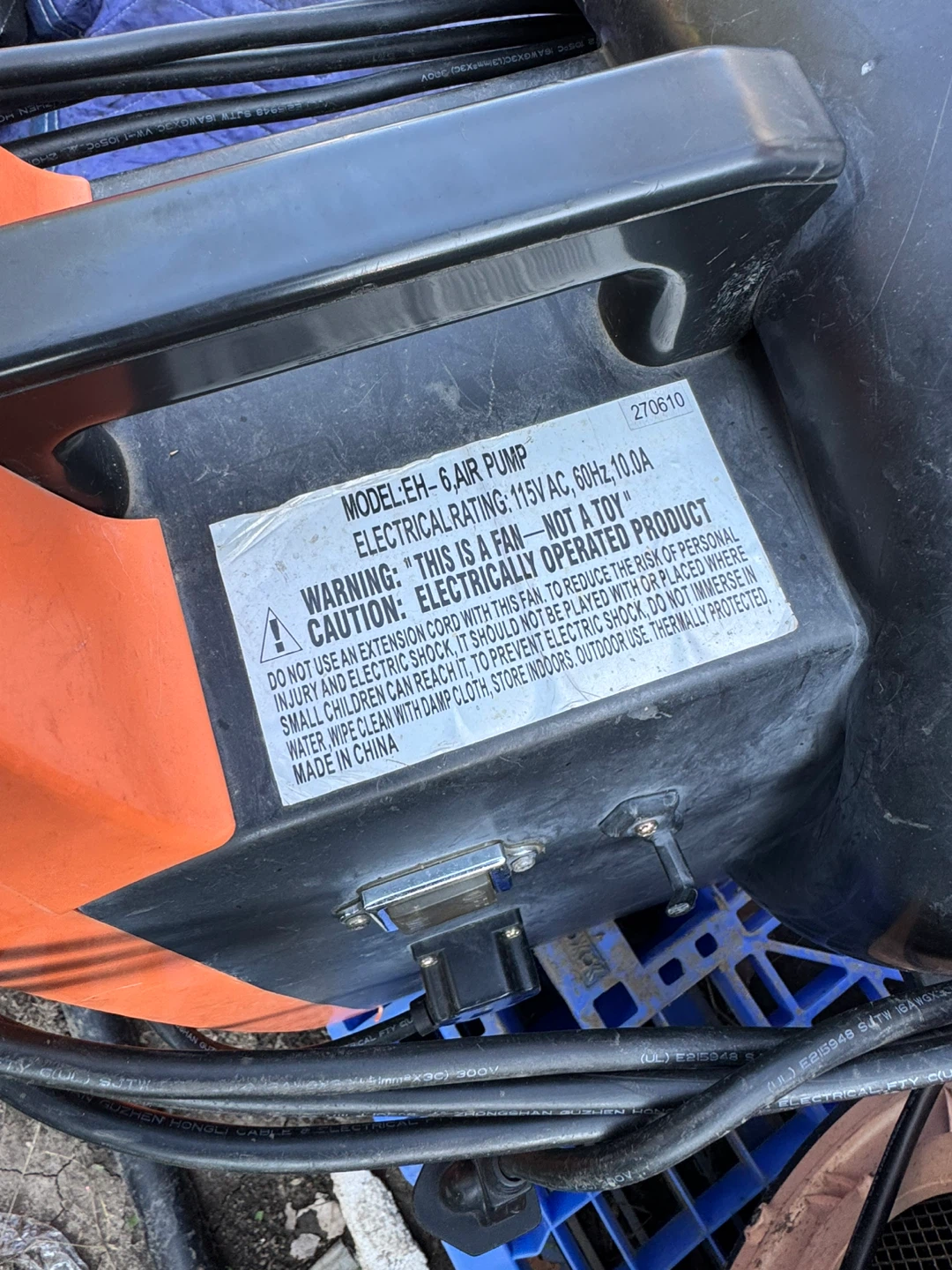 Model EH-6 AIR PUMP - photo 3