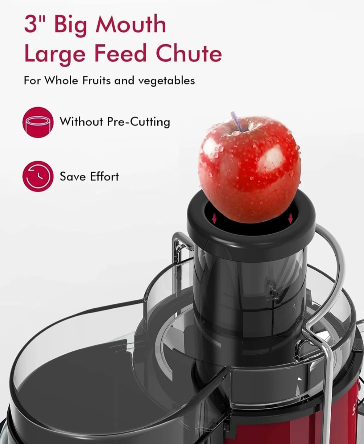 SIFENE Red Compact Centrifugal Juicer - photo 5