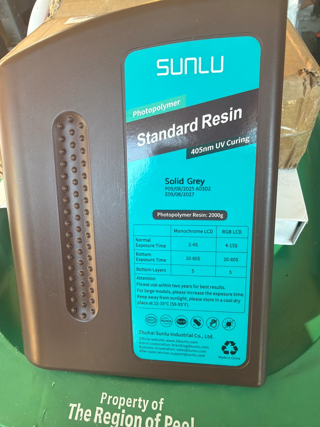 SUNLU 3D Printer Resin, Solid Grey, 1000g