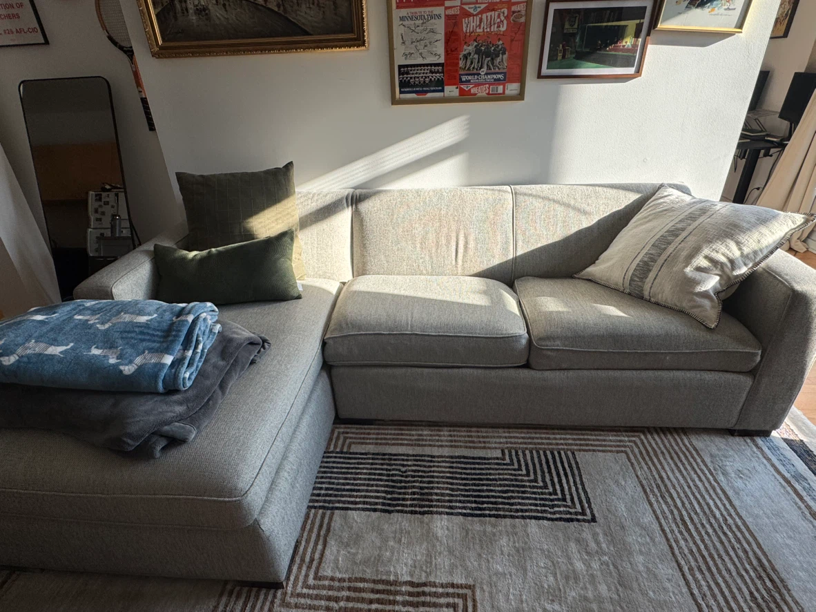 Light Gray Sectional Sofa - photo 2