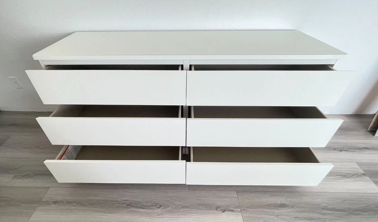 IKEA MALM white dresser 6 drawers - photo 2