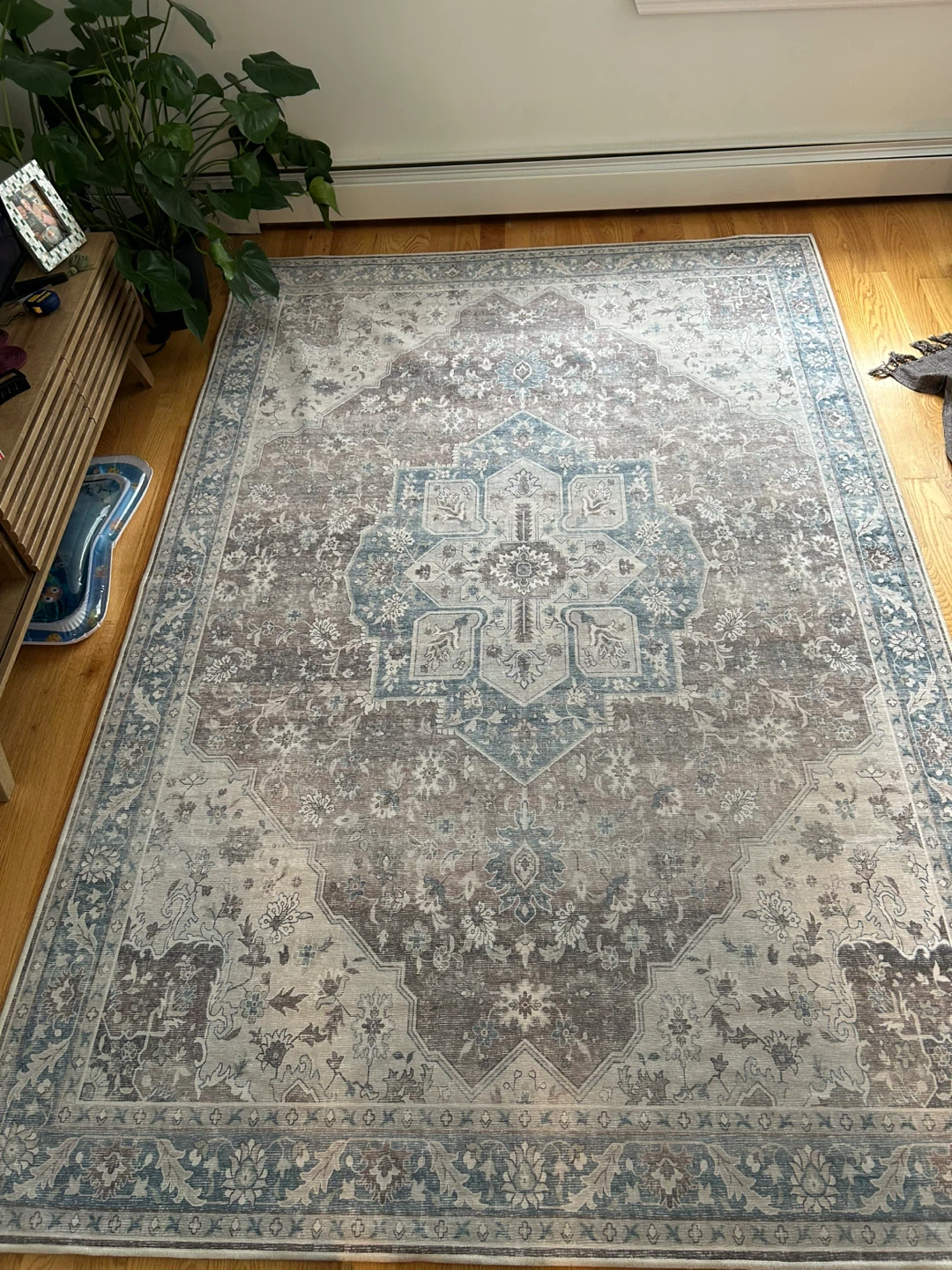 Tumble Washable Area Rug with Rug Pad 6x9’ ft