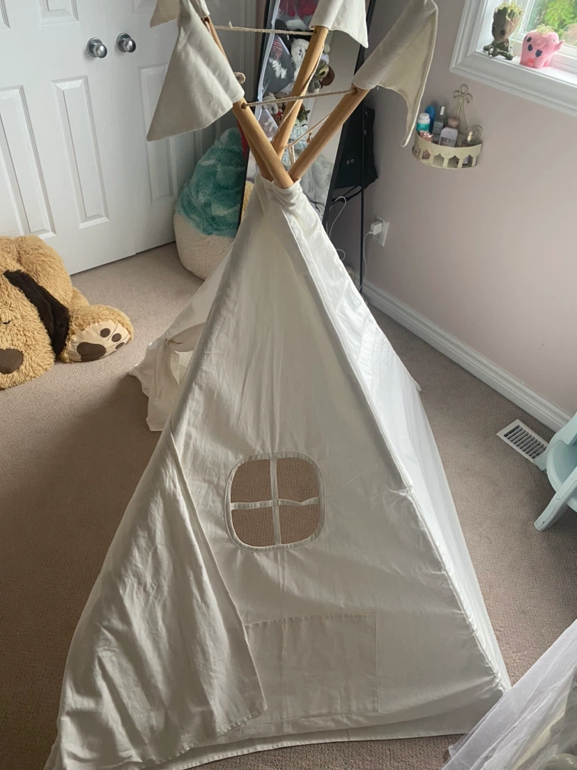 Child cavas tent with wooden poles - photo 5