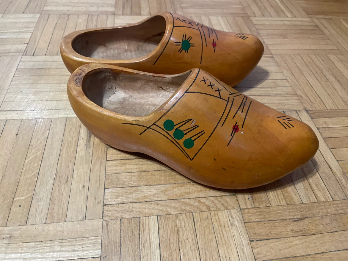 Wooden Clogs with Painted Design - photo 2