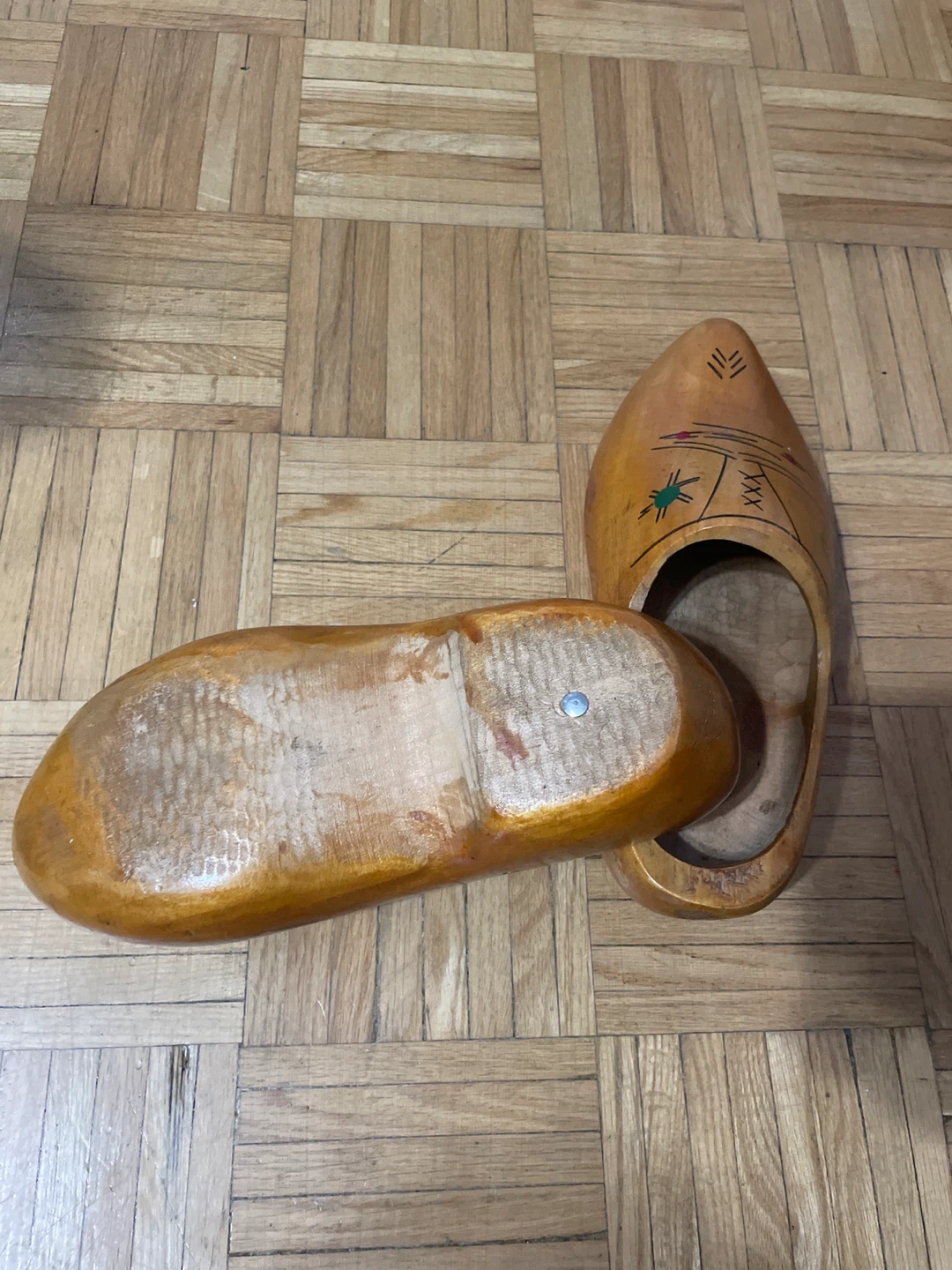 Wooden Clogs with Painted Design - photo 4
