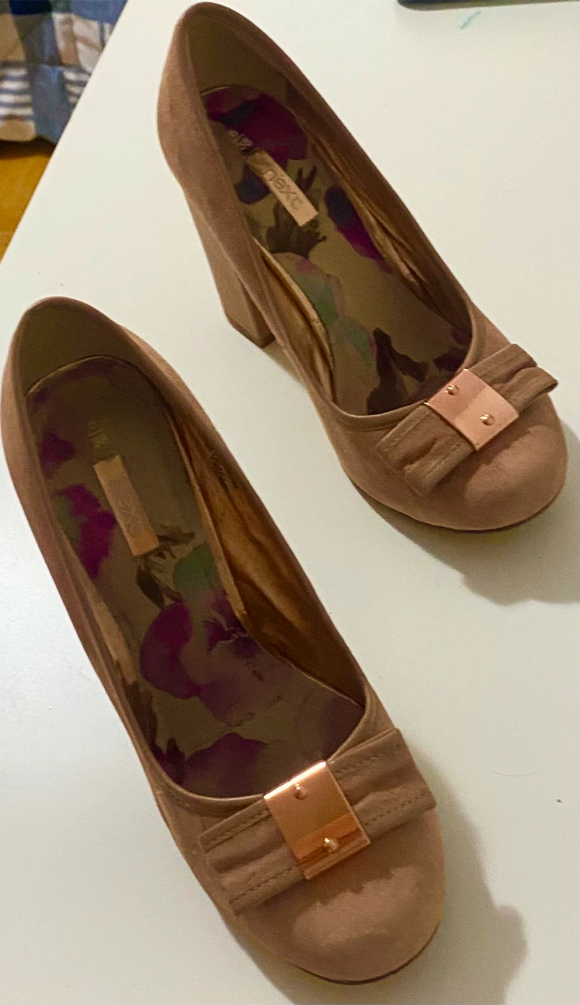 Next Women's Blush Pink Bow Heels Size 5 (UK 38) - photo 4