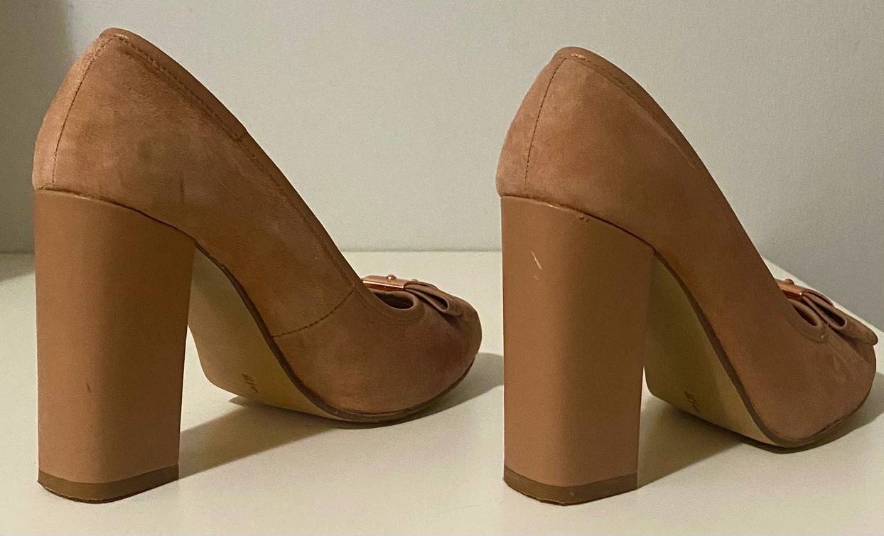 Next Women's Blush Pink Bow Heels Size 5 (UK 38) - photo 5