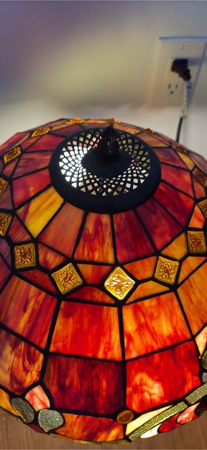Tiffany Style Stained Glass Table Lamp - photo 3