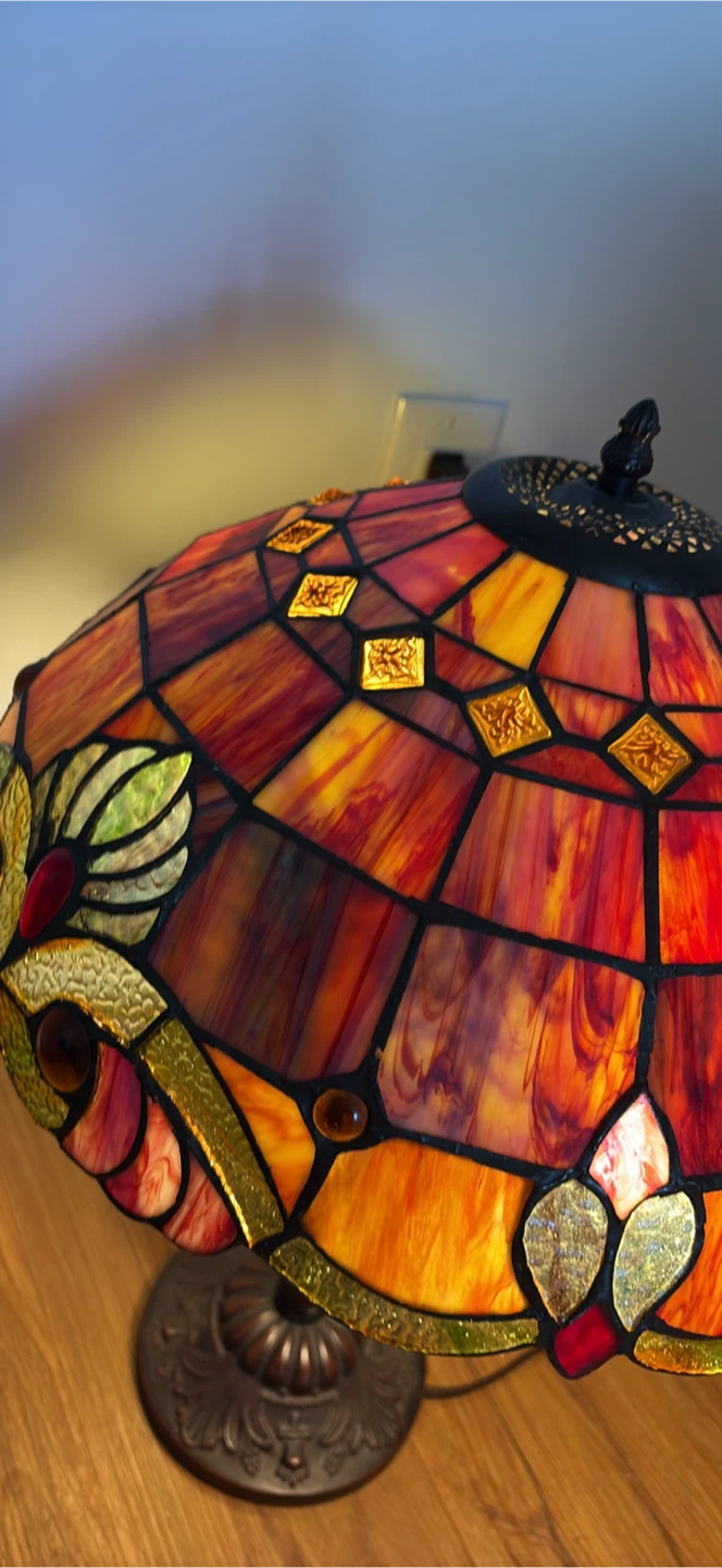 Tiffany Style Stained Glass Table Lamp - photo 4