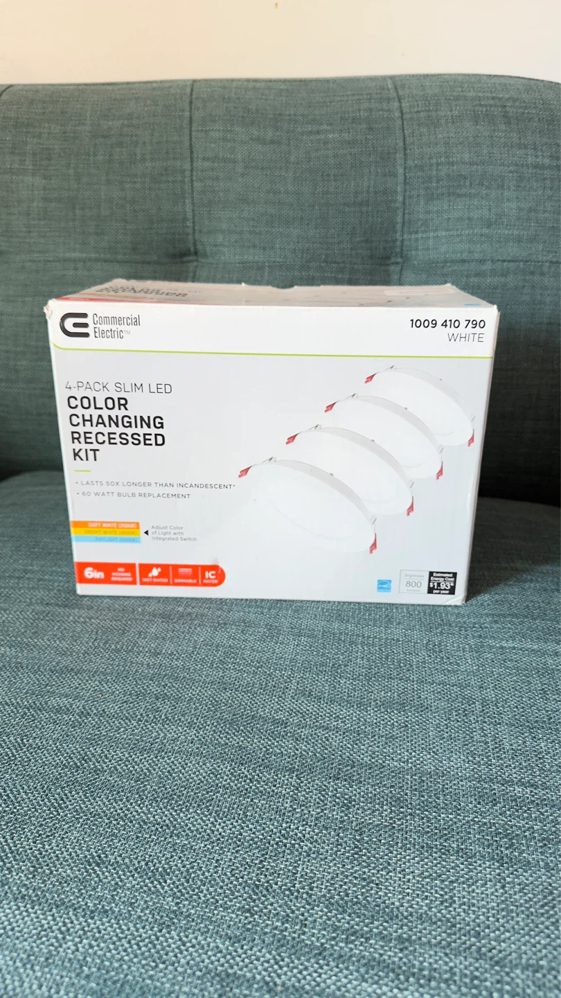 Commercial Electric 4-Pack Slim LED Color Changing Recessed Kit