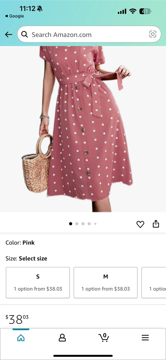 Pink Polka Dot Belted Dress - photo 2