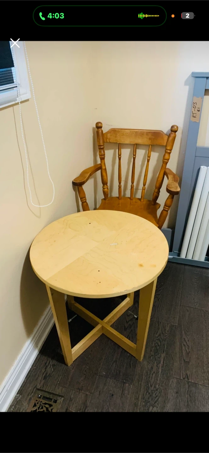 Round Wooden Side Table