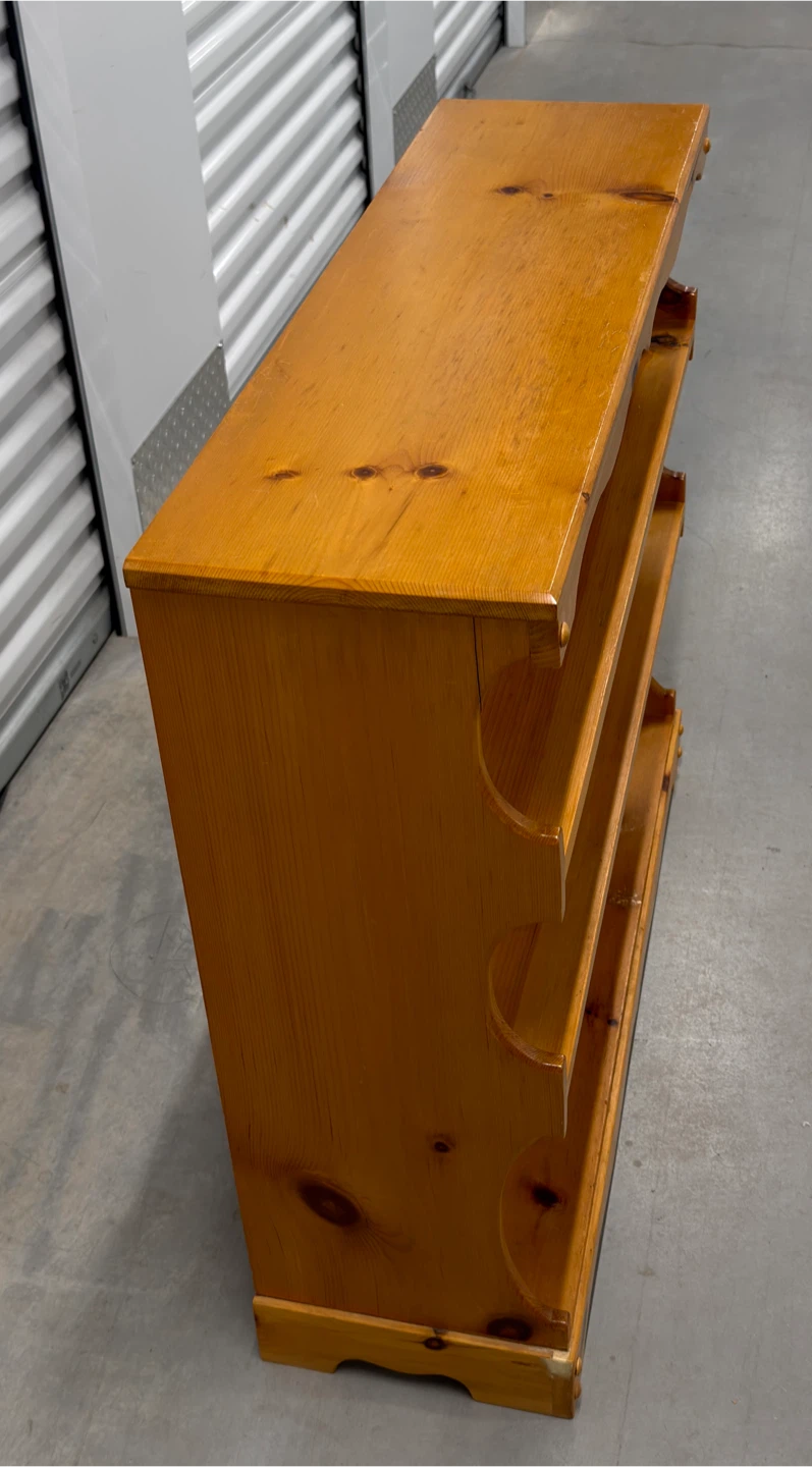 Solid Wood 3-Tier Bookshelf Display Shelf Storage Unit - photo 4