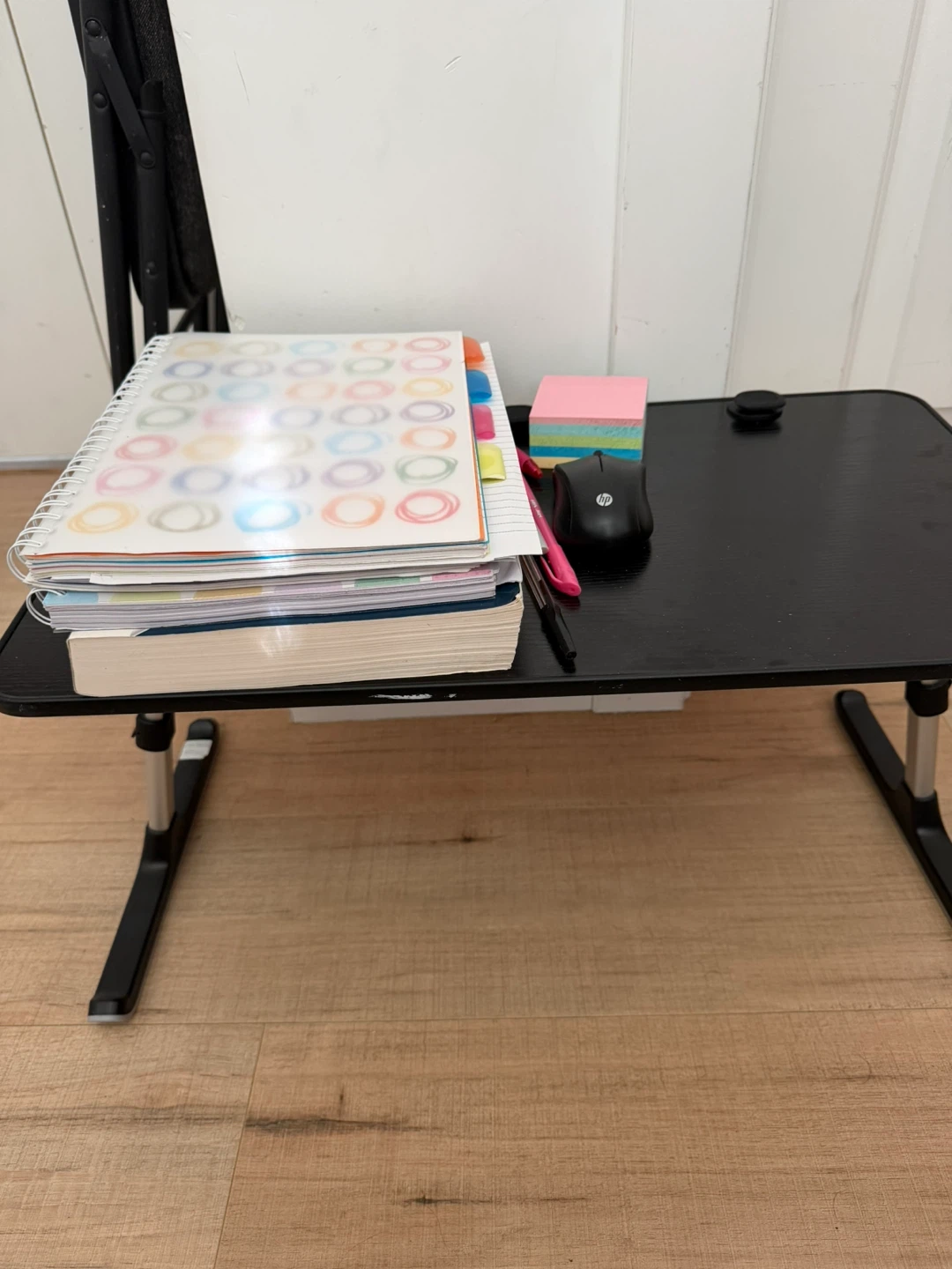 Amazon SAIJI PU Leather Laptop Bed Table, Adjustable, Black