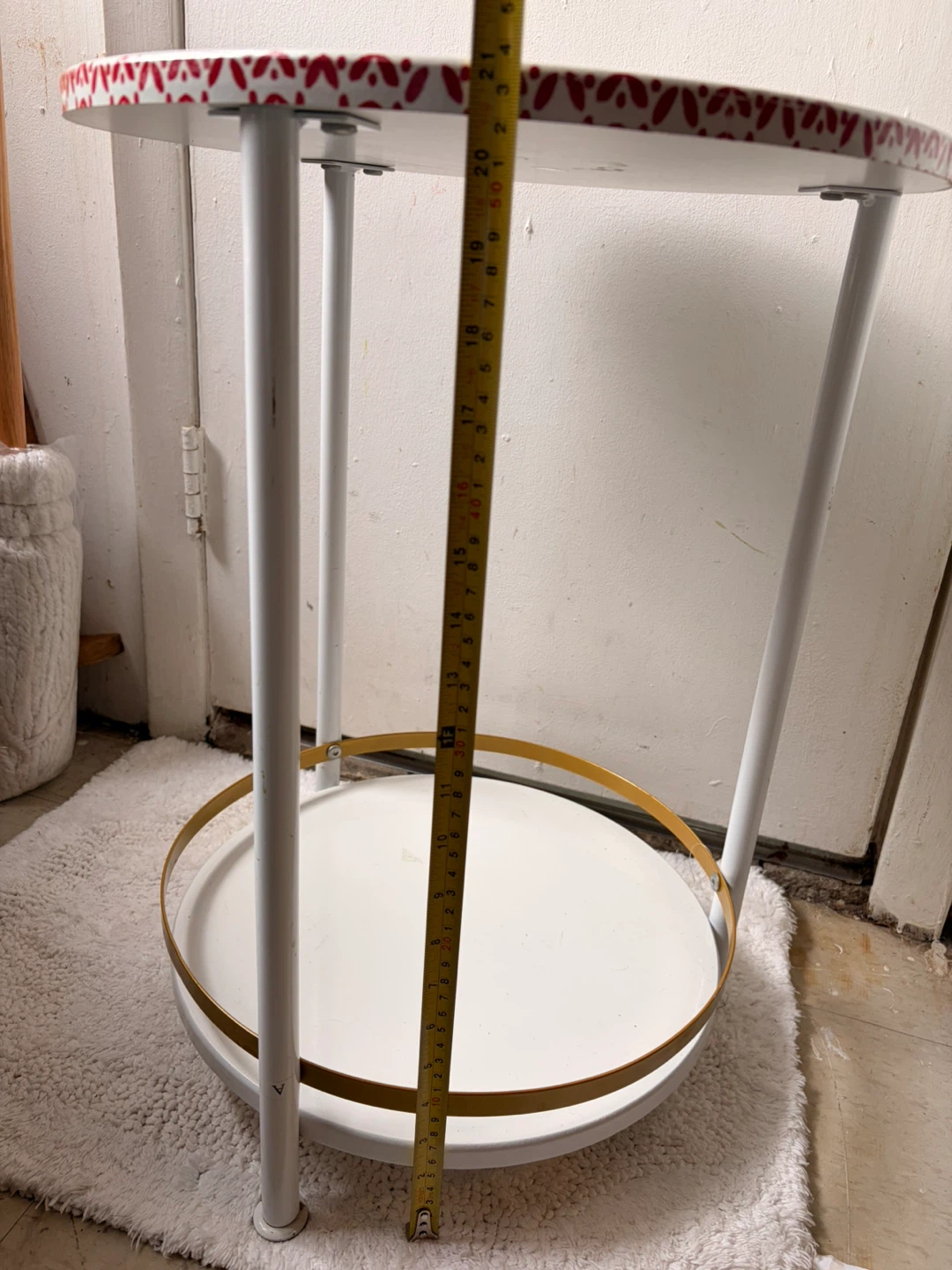 Vintage Round End side Table  2-tiered - photo 3