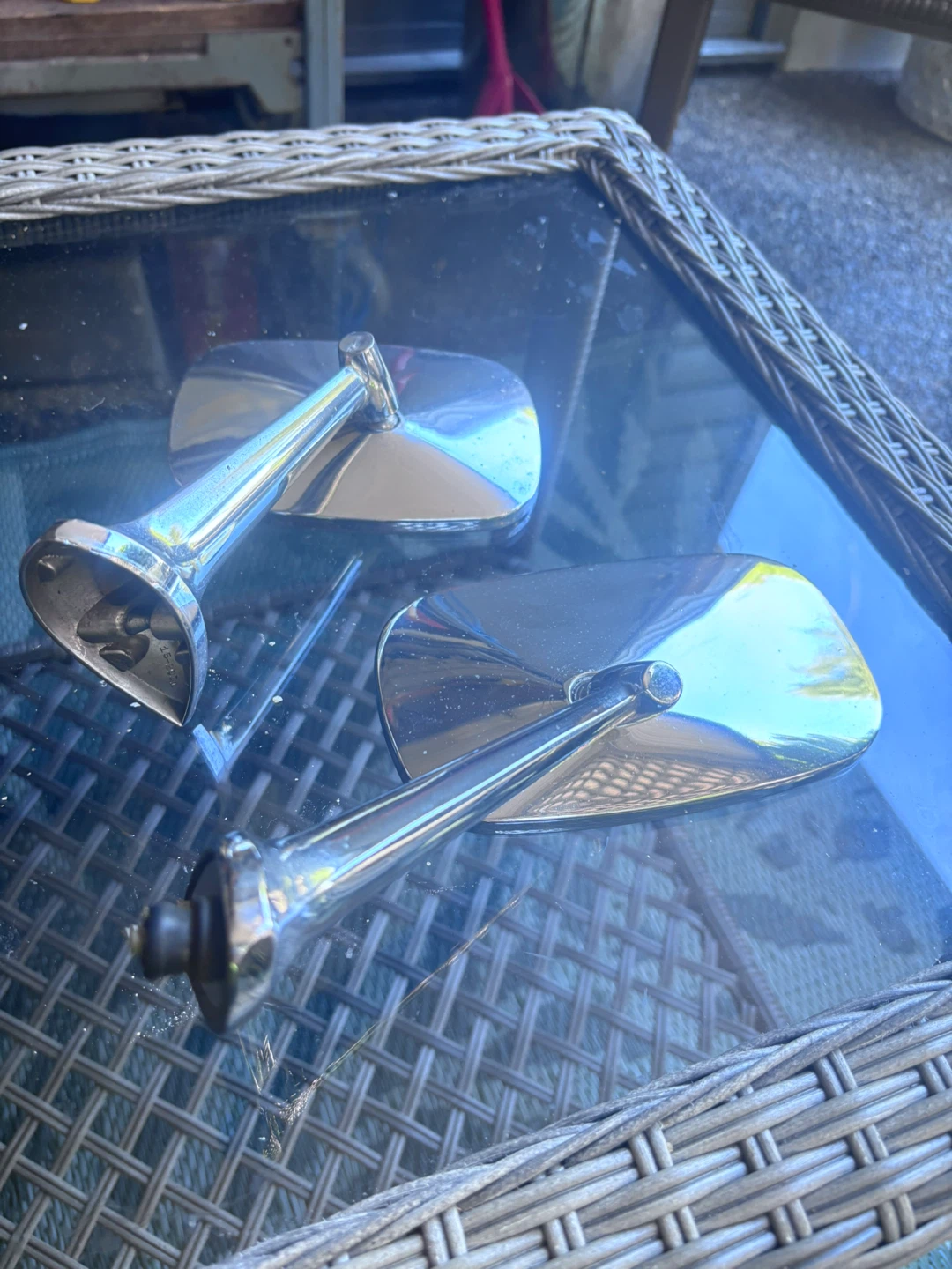 Vintage Chrome Side Mirrors Pair