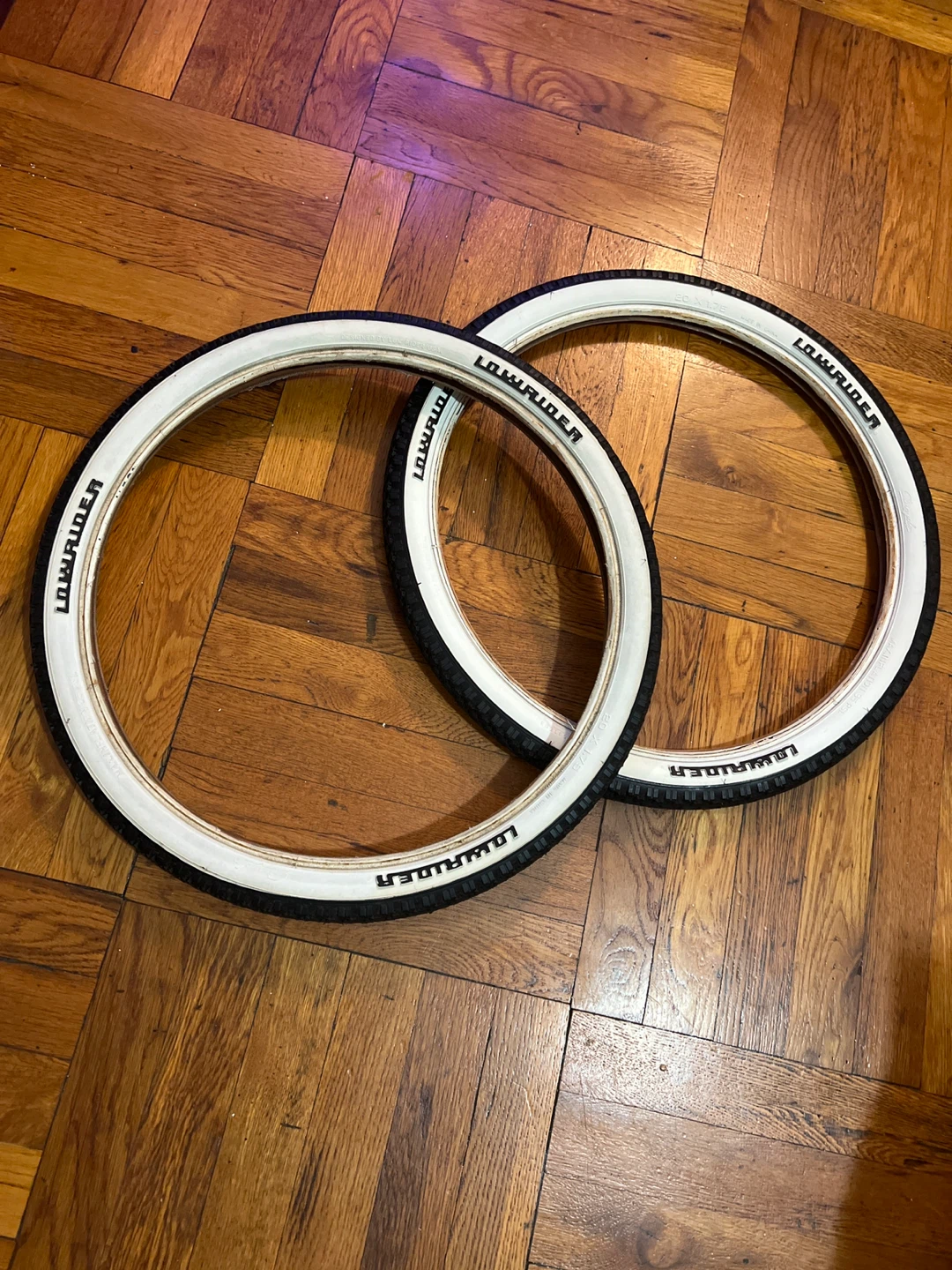2 Lowrider White Wall Bicycle Tires