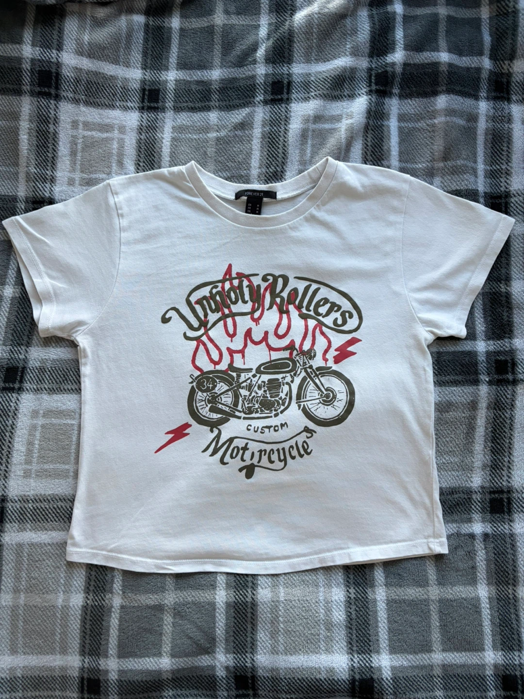 Graphic Motorcycle White T-Shirt