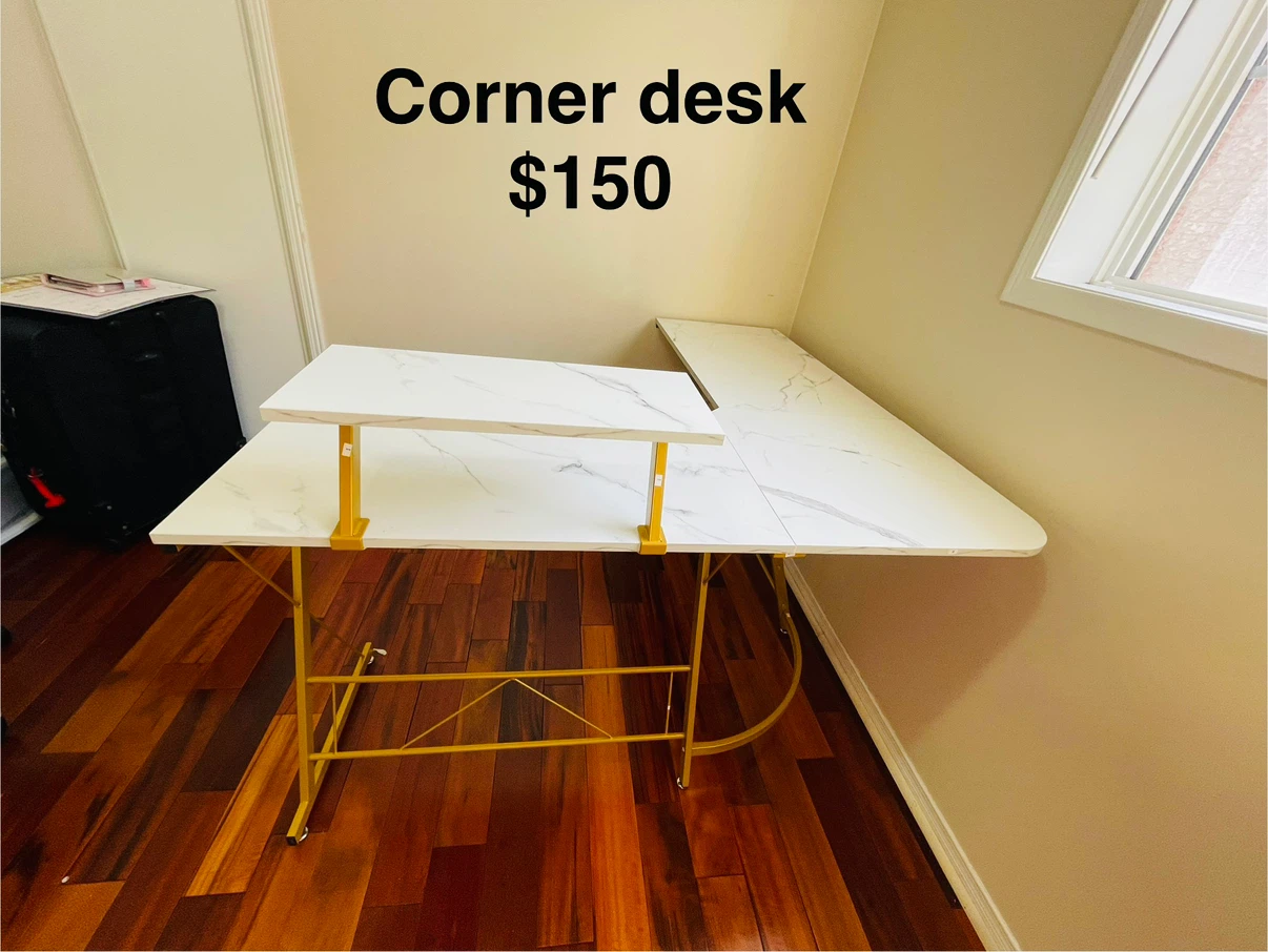 White Corner Desk