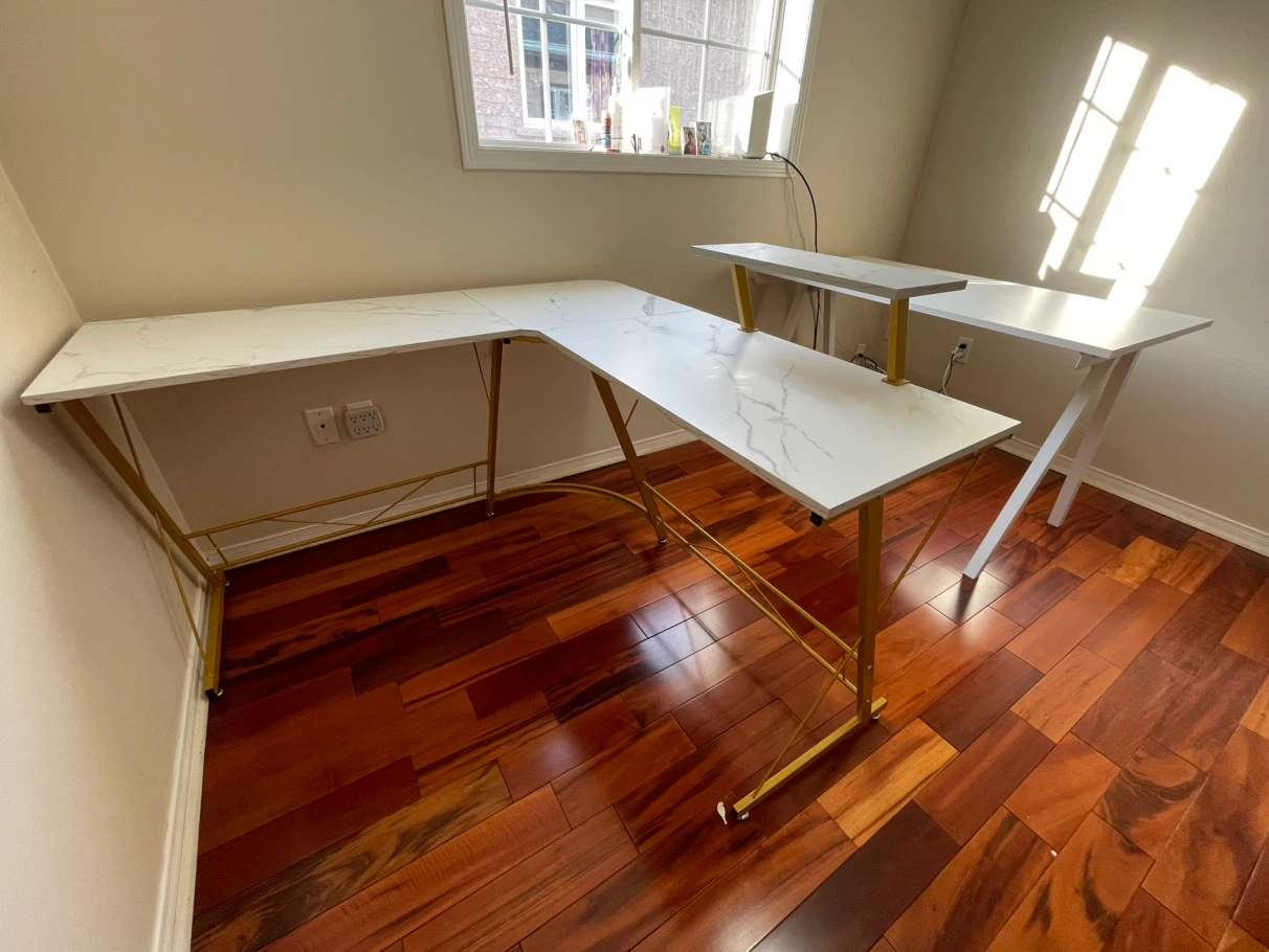 White Corner Desk - photo 3