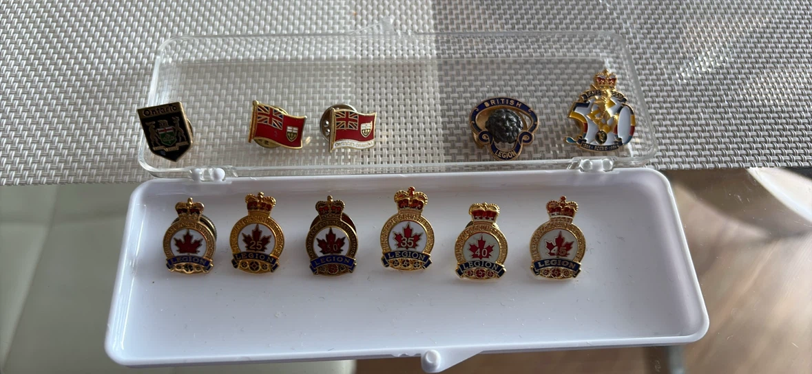 Ontario Canada Flag Pin and Legion Pins