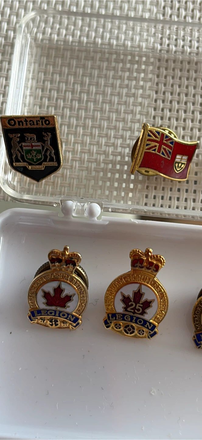 Ontario Canada Flag Pin and Legion Pins - photo 3