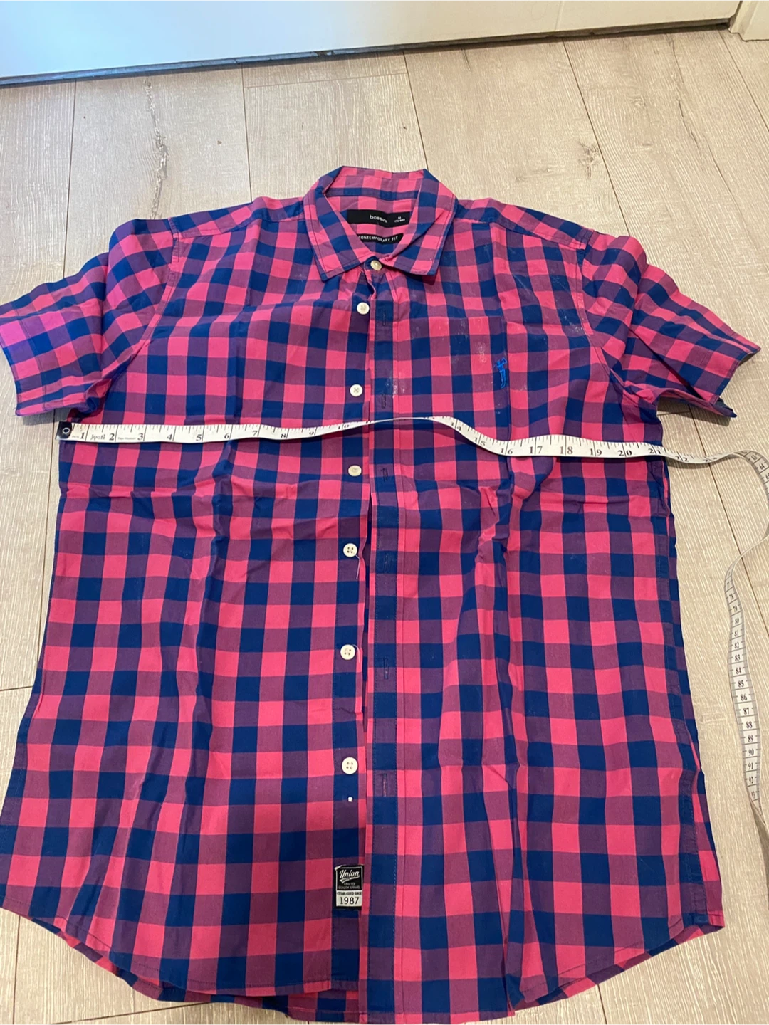 Bossini Plaid Short Sleeve Button-Up Shirt - photo 3