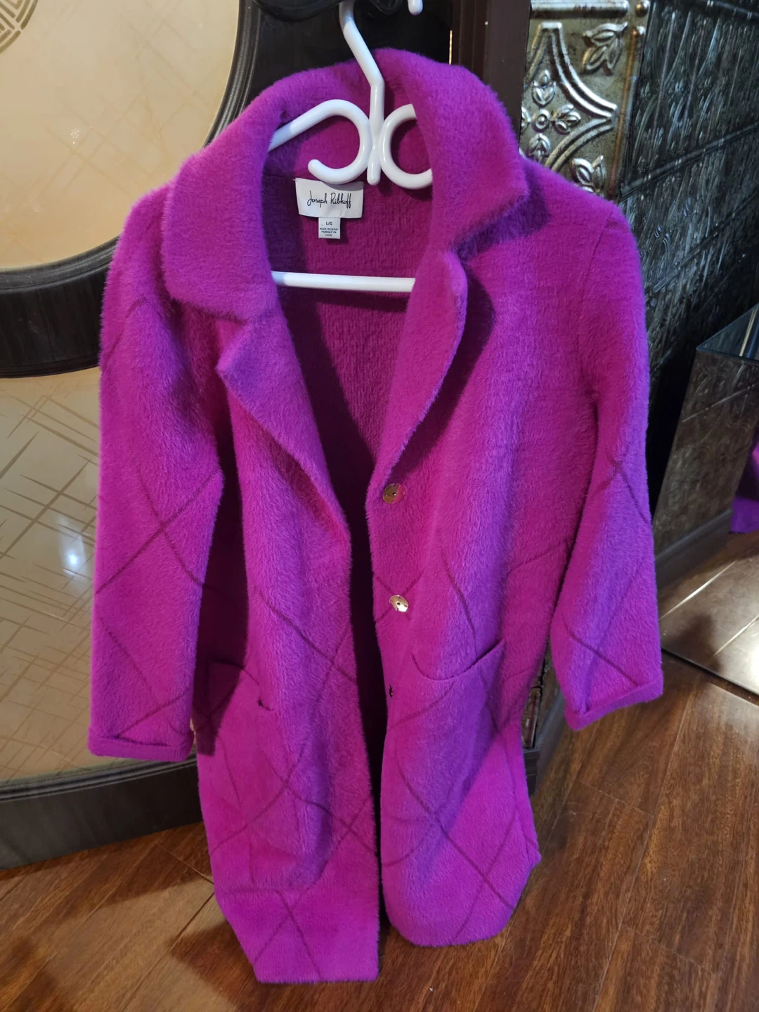 Josef Ribkoff bright pink coat L - photo 4