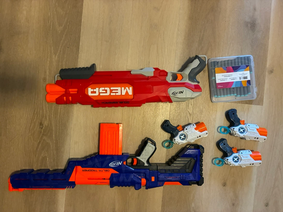 Nerf Delta Trooper & Mega Double Breach Toy Blasters