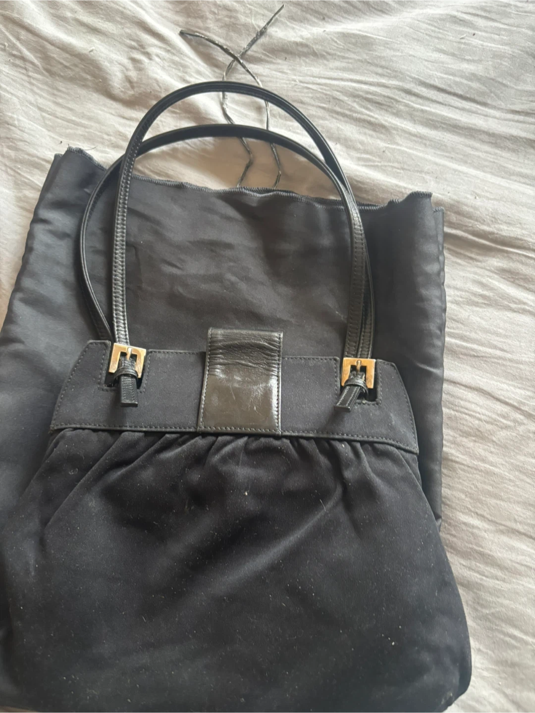Fendi Black Canvas and Leather Shoulder Bag - photo 2