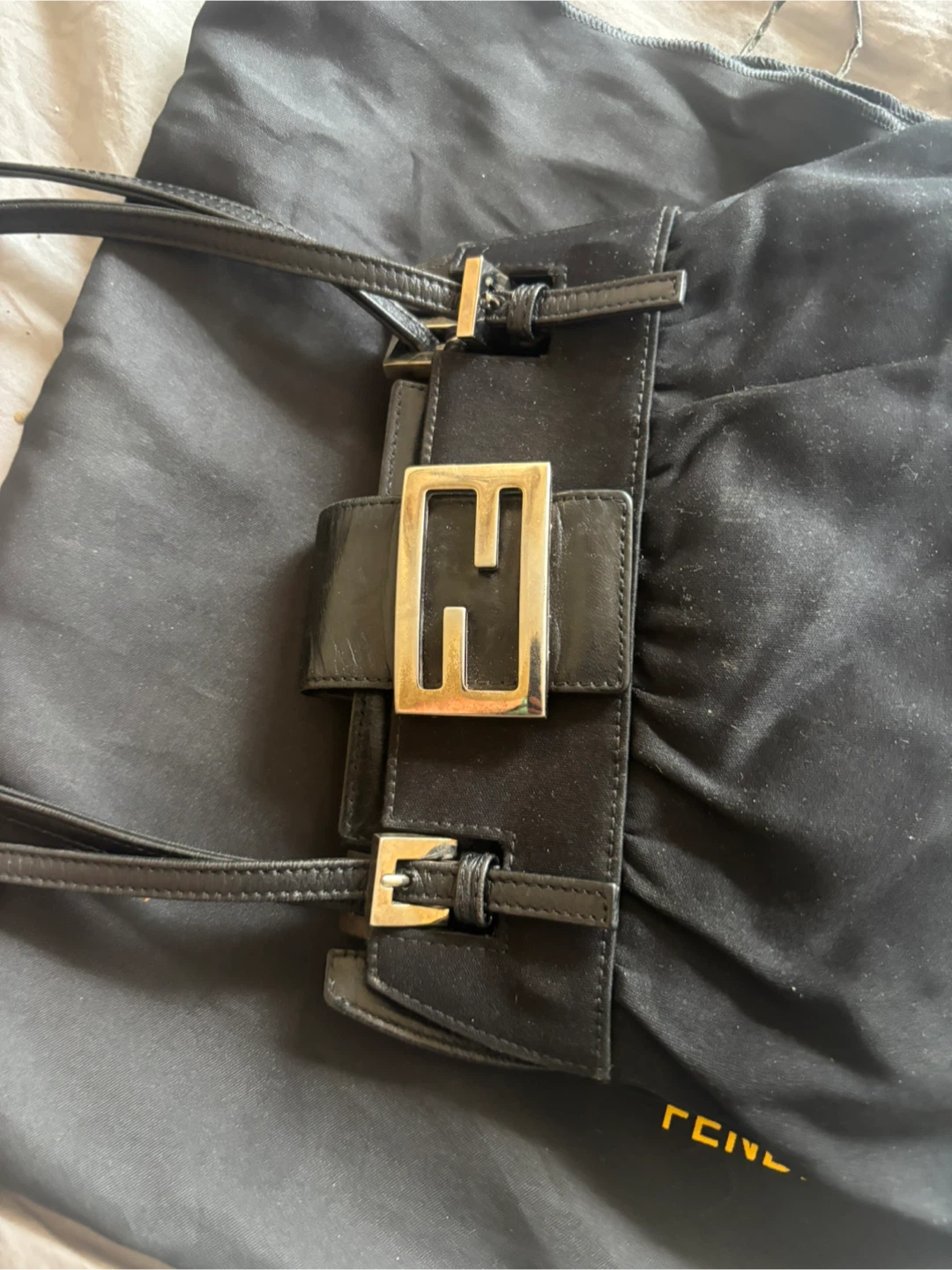 Fendi Black Canvas and Leather Shoulder Bag - photo 3