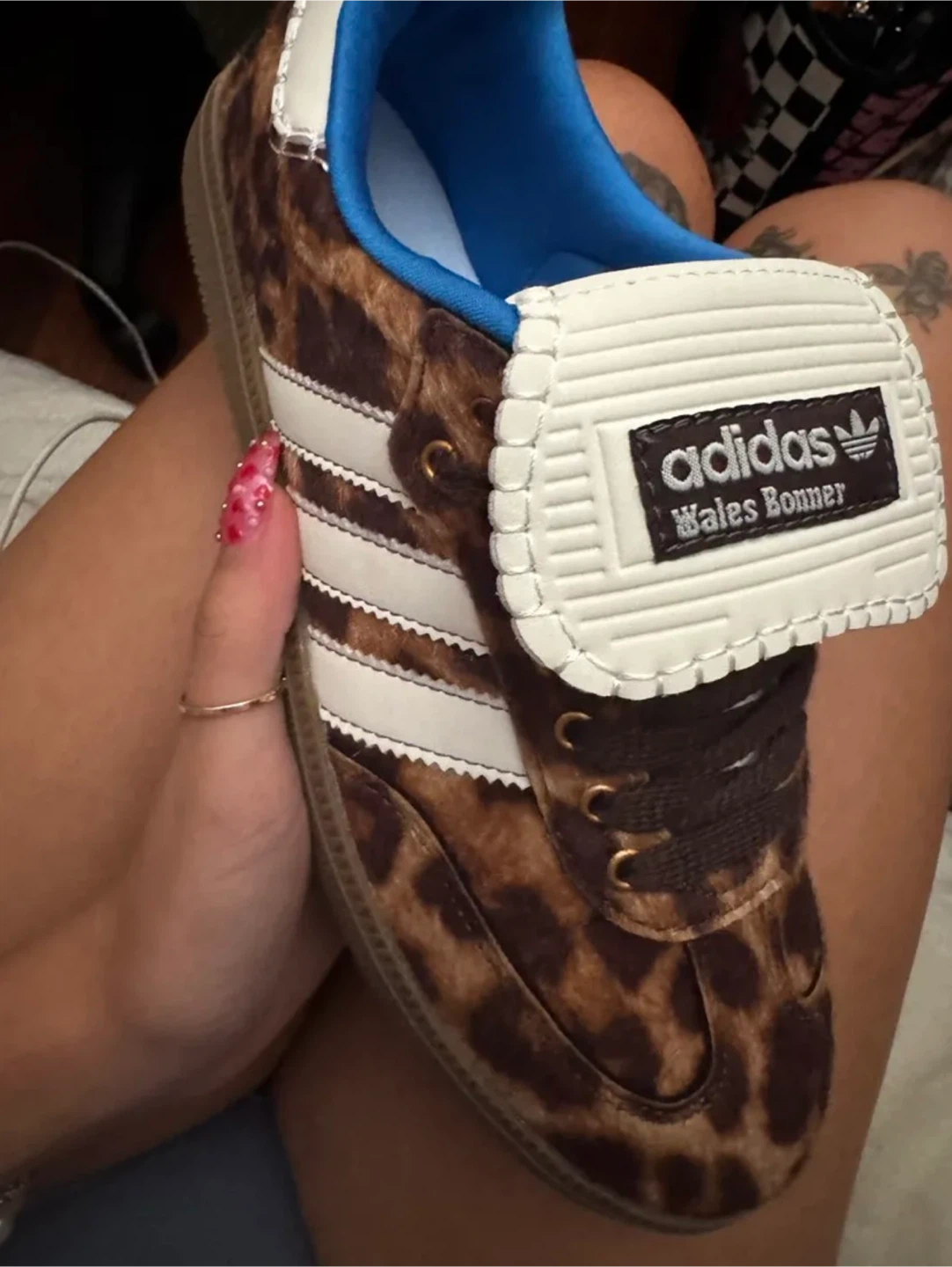 Adidas x Wales Bonner Samba Leopard Print Shoes