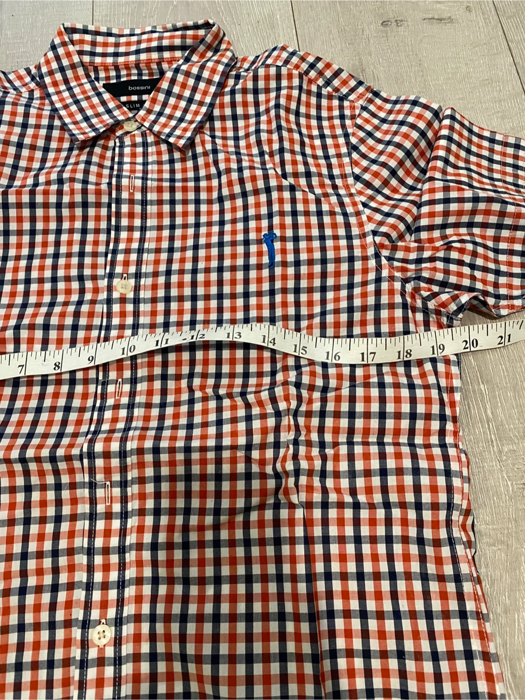 Bossini Men's Slim Fit Plaid Short Sleeve Shirt - photo 2