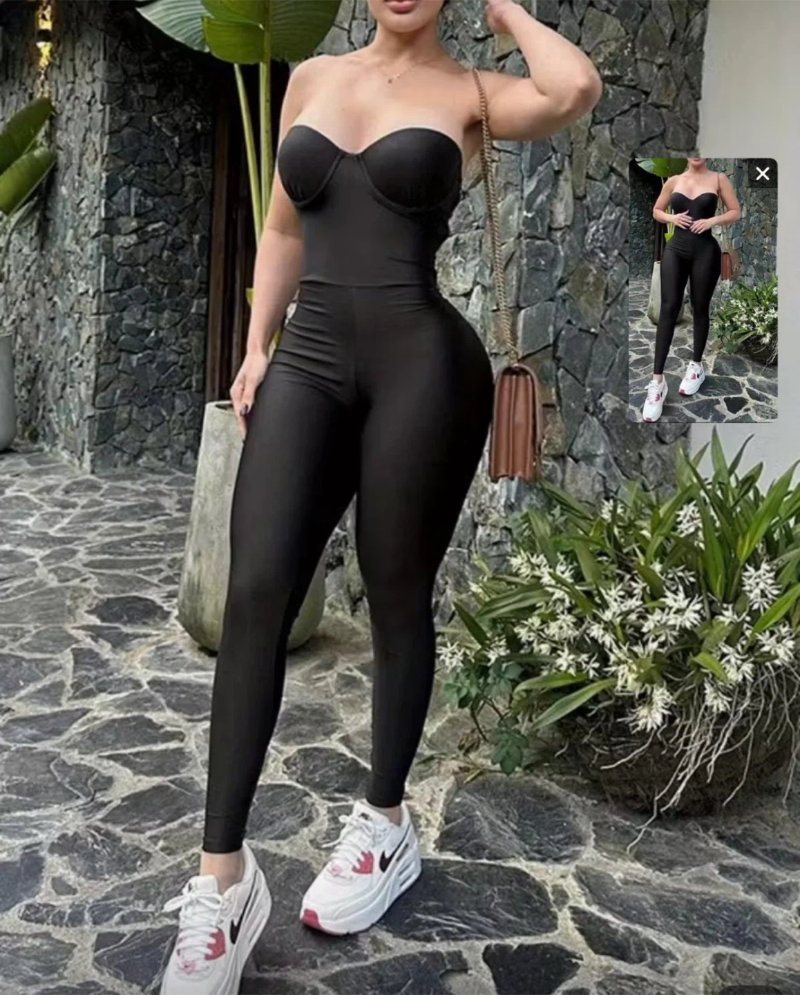 Black Strapless Jumpsuit