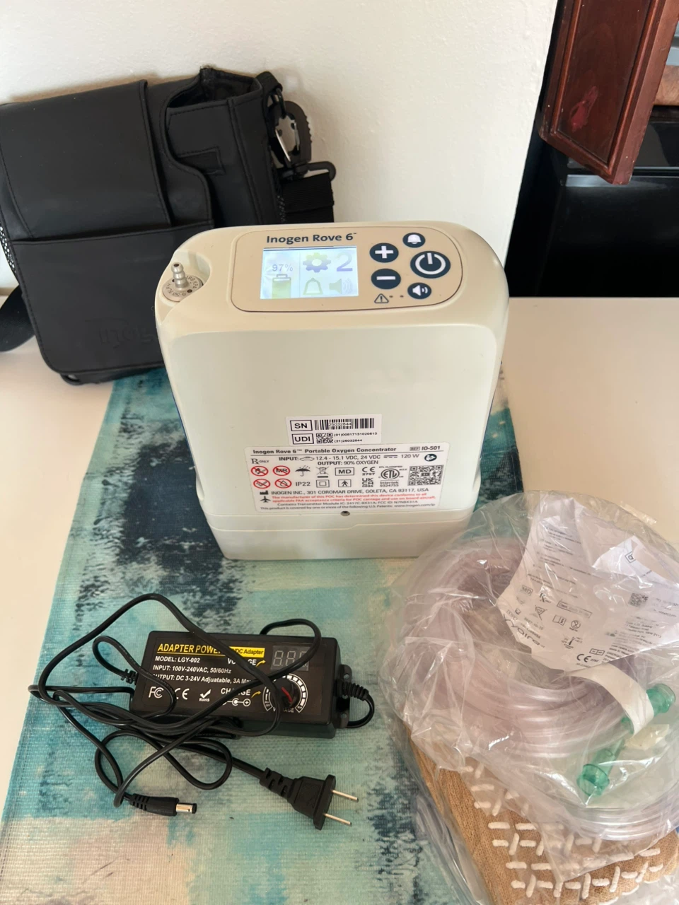 Inogen Rove 6 Portable Oxygen Concentrator with Case