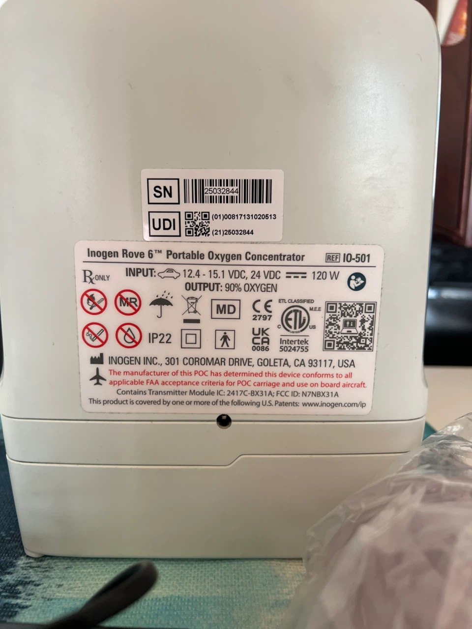 Inogen Rove 6 Portable Oxygen Concentrator with Case - photo 5