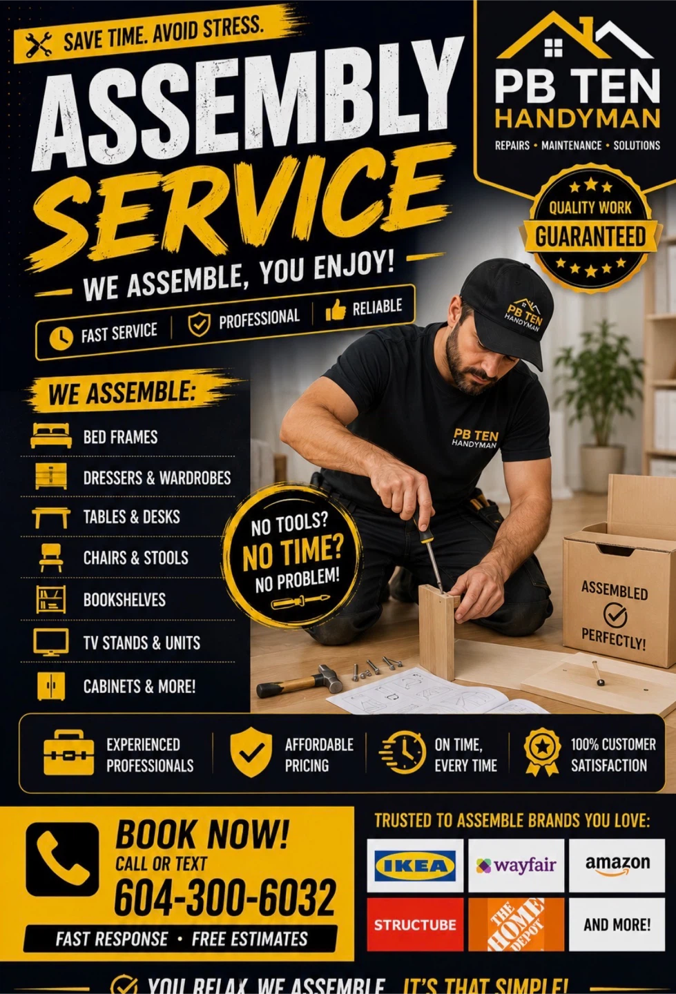 PB Ten Handyman Assembly Service