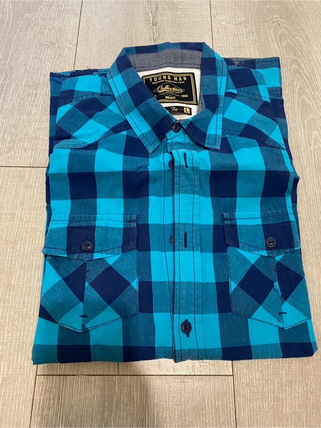 Young Man Collection Plaid Button-Up Shirt