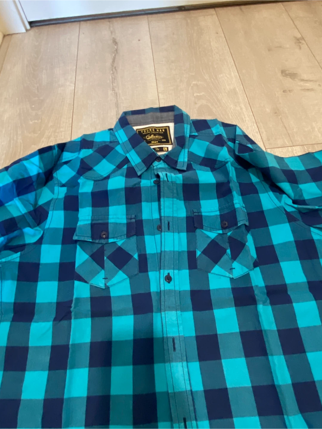 Young Man Collection Plaid Button-Up Shirt - photo 5