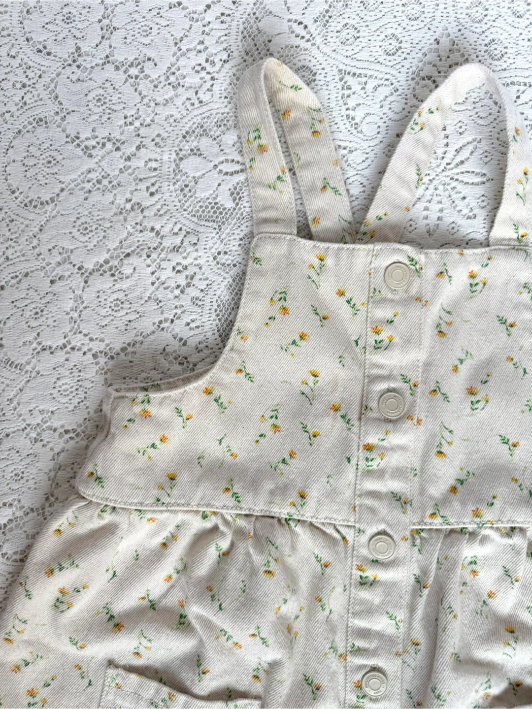 Zara Girls Yellow Floral Button Up Dress - photo 2