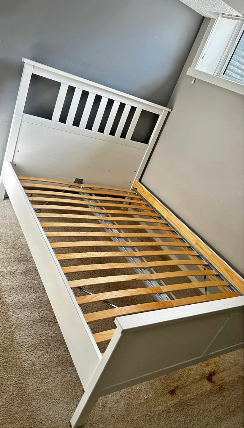 IKEA HEMNES Full bed frame in white