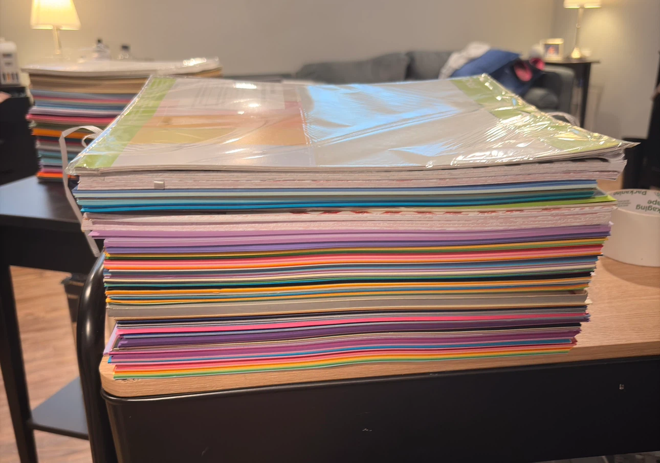Recollection card stock