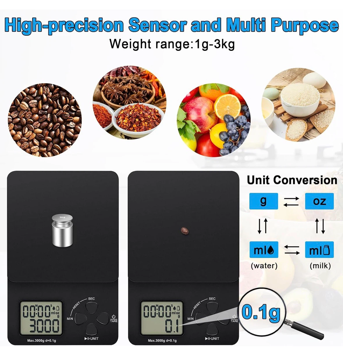 [LAST CHANCE - 2 DAYS LEFT] Digital Kitchen Scale with Timer - photo 3