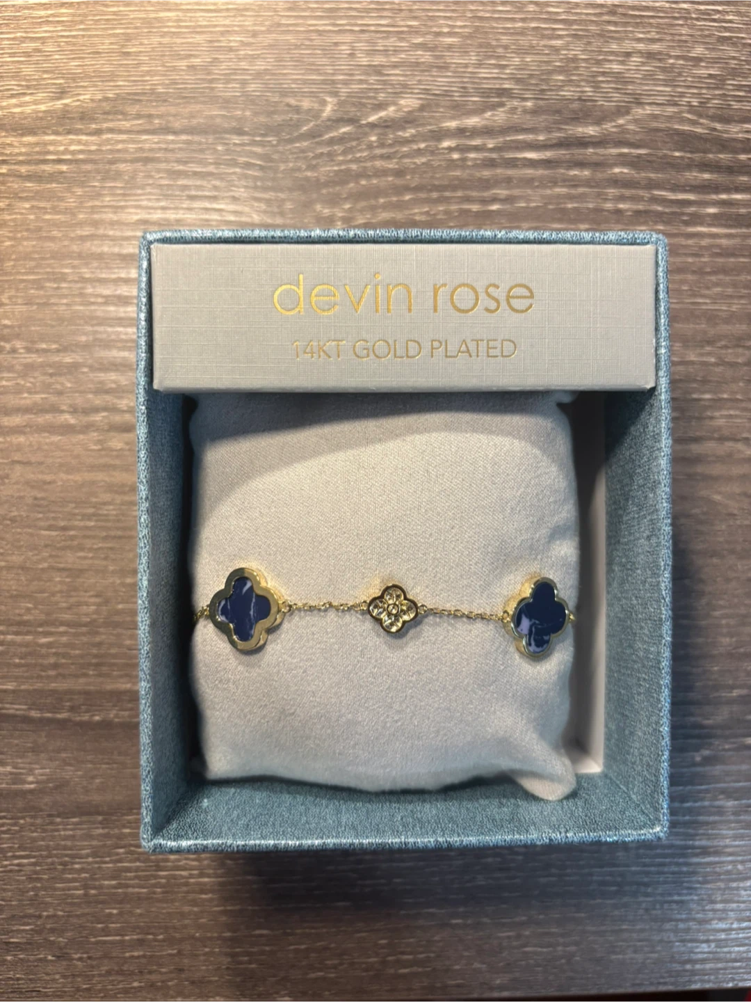 14KT Gold Plated Clover Bracelet