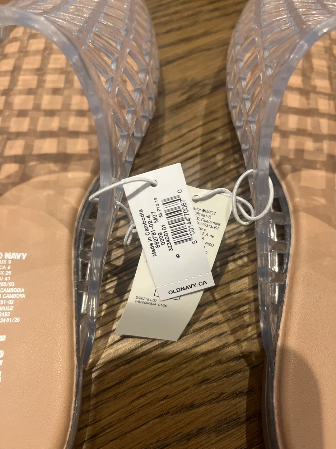Old Navy Clear Lattice Mule Sandals Size 9 - photo 3