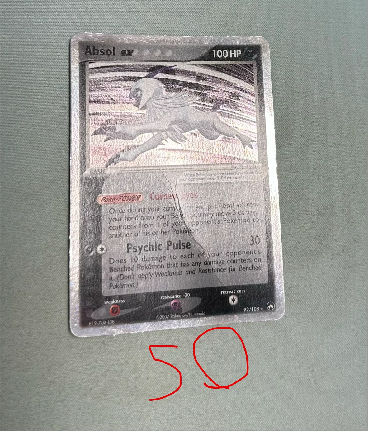 heavily damaged/played vintage pokemon TCG